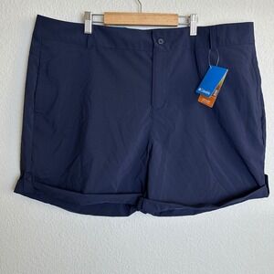 NEW‎ Columbia Silver Ridge Utility Shorts Womens 20W Navy Blue Omni-Shade